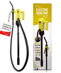 Built Tough Electric Def Drum Pump Designed For Smooth Sailing Up To 4.2 Gpm Plug And Play 12V Power Fits 15 55 Gallon Barrels With Slick Telescopic Suction Tube Included, showcasing product and packaging.