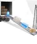 Heavy Duty 40 Inch Gravity Conveyor Rollers Made Of Rustproof Stainless Steel with smooth surface loading various boxes and bottles.