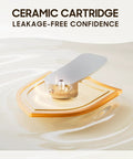 Close-up of ceramic cartridge for Brushed Nickel Tall Vessel Sink Faucet With Single Hole And Single Handle Waterfall Style.