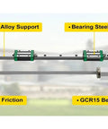 Beefed Up Heavy Duty Linear Guide Rail Kit RM1605 Ball Screw With 1000mm Or 1500mm Length Includes BK12 And BF12 End Supports Smooth Precision Motion For DIY Routers Lathes And Mills Ideal CNC Transmission System, aluminum rail and GCR15 ball screw