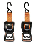 Heavy Duty 6 Foot Retractable Ratchet Tie Down Straps 2 Pack With 3000 Lb Break Strength And 1000 Lb Working Load Limit Perfect For Motorcycles ATVs And Cargo Hauling