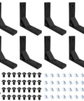 8 Piece 2020 Corner Bracket Kit With 32 M5 T Slot Nuts Plus 32 M5x12mm Hex Socket Cap Screws And 1 M3 Wrench For Aluminum Extrusion 2020 Series Projects And DIY Builders, black 78mm corner brackets
