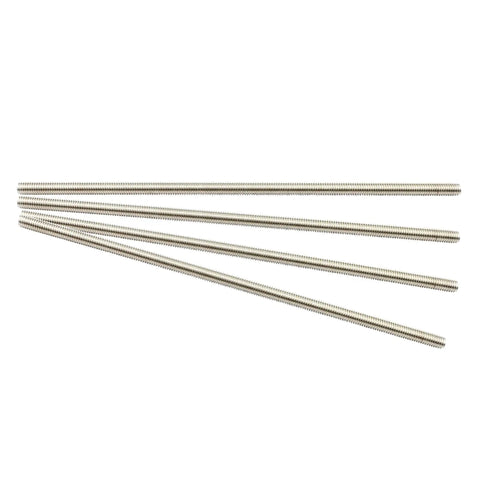 304 Stainless Steel Fully Threaded Rod Three Eighths Inch Diameter 12 Inch Length UNC 16 Threads Per Inch Set Of 4 Heavy Duty Rust Resistant
