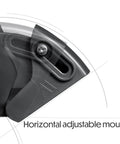 Side view of horizontal adjustable mount for Google Nest Doorbell Battery with tilt from 35 to 55 degrees.