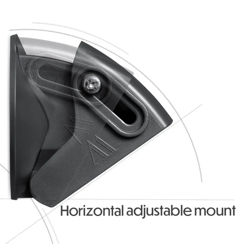 Side view of horizontal adjustable mount for Google Nest Doorbell Battery with tilt from 35 to 55 degrees.