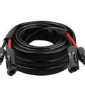 Coiled Heavy Gauge 10AWG Solar Cable Extension Cord 15Ft PV Wire with flame retardant sleeving and waterproof connectors