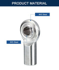 Rod End Bearing Heim Joint 3/4 Inch Bore With 3/4-16 Right Hand Female Thread Jam Nut Included Built Tough From Forged 45 Steel With Hardened Ball For Wear Resistance Handling Heavy Duty Misalignment Up To 12 Degrees And 63.2 kN Static Load, #45 steel