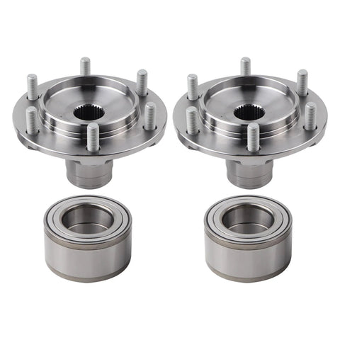 Two Front Wheel Hub Bearing Assemblies With ABS Sensor For Toyota 4Runner 1996 To 2002 Sequoia 2001 To 2007 Tacoma 1995 To 2004