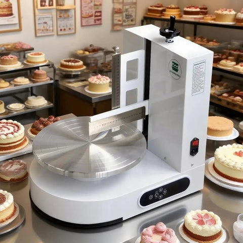 Pro Grade Cake Decorating Turntable With Smoothing Coating Machine for 6 to 14 Inch Cakes, AC110V, bakery setting