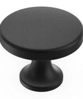 Front view of Solid Metal Core Cabinet Knobs And Dresser Knobs For Doors And Drawers One And Three Eighths Inch Black Iron Forge Collection