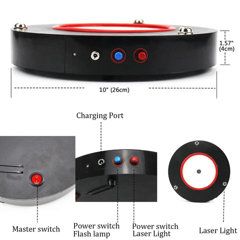 10 Inch LED Laser Lamp Base RGBW 4in1 Ultra Bright Night Light For Hookah Shisha Glassware Martini Vases Crystal Decor