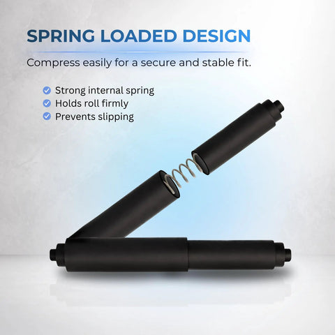 7 Inch Black Toilet Paper Roller Replacement Rod for Standard Size Holders Easy Install Durable Toilet Paper Holder Replacement Fits Most Rolls Smooth Function