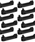 Black Mounting Feet Kit For ToughBuilt StackTech Mounting Plate Brackets Cleats 12 Pack Heavy Duty 5.6 x 1.8 Inch Mounts For Tool Organizer And Garage Setup