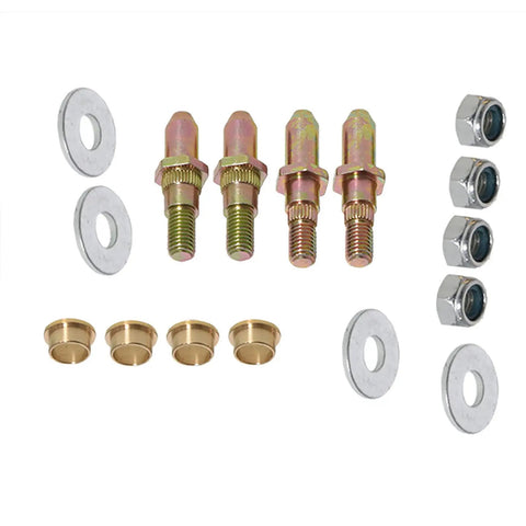 Chevy Silverado Suburban GMC Sierra Tahoe Door Hinge Pins and Bushing Kit Replacement 1999-2007, 4-piece zinc steel pins, plastic bushings