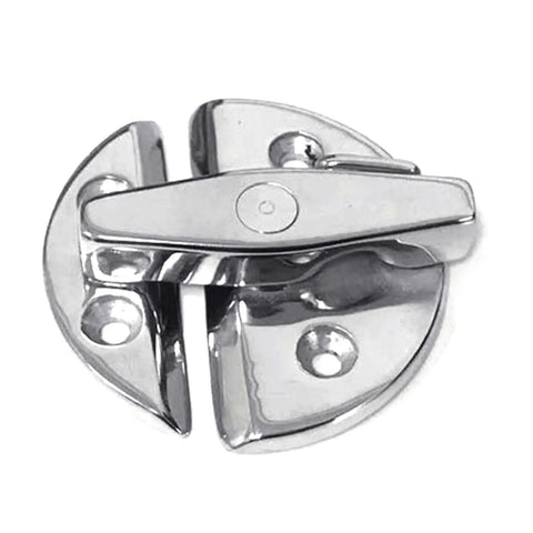 Marine Cabinet Door Latches 316 Stainless Steel Push Button Lock Hardware with mirror finish for boats and outdoor gear