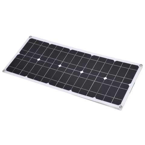 50W Flexible Monocrystalline Solar Panel With Dual USB Outputs For Camping Hiking Travel And Emergency Power Supply IP65