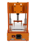 Universal PCB Test Frame And DIY Circuit Board Testing Stand, Versatile Jig And Fixture Tool For Precise, Easy Board Testing, Fits Most PCB Sizes And Types, Ideal For Prototyping And QA, orange metal stand front view