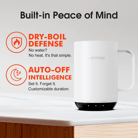Smart Self Heating Coffee Mug With AI Temp Control And 20 Oz Capacity To Keep Your Morning Brew Piping Hot So You Can Skip The Cold Cup Drama And Power Through Work Days Effortlessly, featuring dry-boil defense and auto-off intelligence.