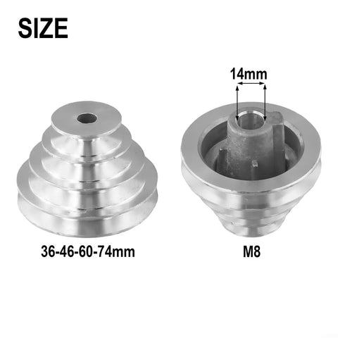 Pulley Wheel For Benchtop Drill Press Z4116 4 Step 5 Step Aluminum Transmission Wheel For V Shaped Timing Belt 14mm Bore