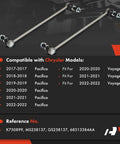 Front Sway Bar Links Set For Chrysler Pacifica 2017 To 2022 And Voyager 2020 To 2022, 2 Pack Bolt On Stabilizer Bar Links shown