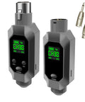 Wireless XLR Transmitter and Receiver Kit for Condenser and Dynamic Mics UHF Wireless System With 8 Hour Battery and 164 Foot Range in black
