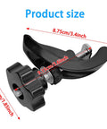 Pair T Track Hold Down Clamps For Routers Drills CNC Table Saws And More With M8-1.25 Bolts Washers And 6 Star Knobs size details