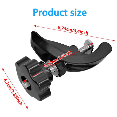 Pair T Track Hold Down Clamps For Routers Drills CNC Table Saws And More With M8-1.25 Bolts Washers And 6 Star Knobs size details