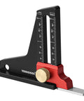 Height And Depth Gauge For Woodworking Tools Quick Pro Grade Setup Blocks For Table Saw Router Table Drill Press And Bandsaw Imperial Measurements And Precision Tips For Quick Consistent Setup In The Shop, black and red aluminum