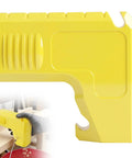 Dust Extraction Adapter For Table Saws 2.05 Inch Fit Snaps On 52mm Dust Ports And 2 Inch Vacuum Hoses Compatible With Dewalt Ryobi Craftsman And Skil Saws Snap On Sawdust Collector Accessory, shown in yellow plastic, installed on a saw.
