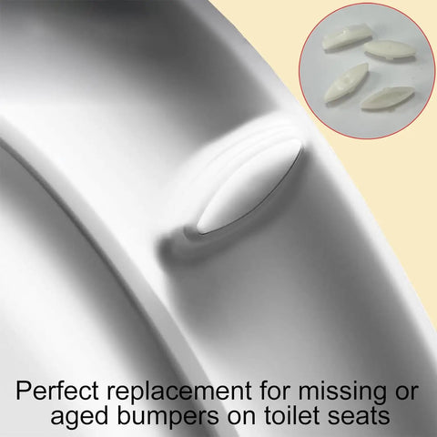 8 Piece Toilet Seat Bumper Replacement Kit For Kohler Lids Quiet Close Rubber Bumpers showing ABS plastic bumpers