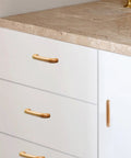 Modern cabinet with 8 Pack Arch Wooden Cabinet Pulls Beech Wood Drawer Handles With Screws, Natural Finish