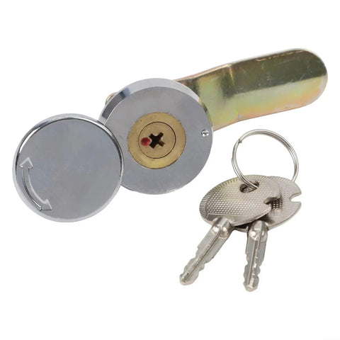 Round Cam Lock For Distribution Box And Cabinets, Heavy Duty Zinc Alloy Lock With 2 Keys Displayed