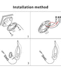 Installation steps for Two In One Install Plug In Wall Sconces Set Of 2 Modern Bedroom Bedside Lamps Industrial Style With On Off Switch Cord