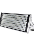 High Power Led Outdoor Floodlight Built Like A Tank Aluminum Housing Weather Shield IP66 Rated Wide Angle Beam For Backyard And Parking Lot Heavy Duty Security Work Light Daylight White 168 Watt side view on adjustable stand
