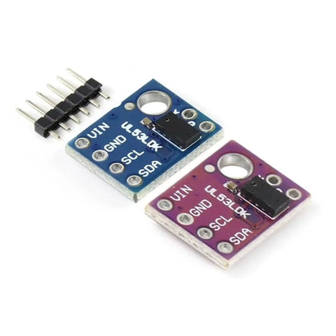 High Grade ToF Laser Range Finder Module With I2C Port For Arduino And Raspberry Pi Kits, dual module with pins, precision sensors.