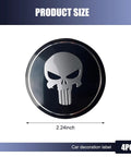 Badass American Flag Wheel Hub Cap Kit 4 Pack Slick Metal Center Hub Covers legit tough waterproof emblem sticker, 2.24 inch size.
