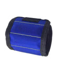 Magnetic Wristband Tool Holder With Strong Magnets Adjustable Oxford Fabric Wrist Belt Keeps Screws Nails Drill Bits In Place For Hands Free Work No Drop In Tight Spaces blue Oxford fabric