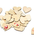 Two Inch Wooden Hearts Craft Kit 100 Pcs Blank Wood Hearts For DIY Wedding Decor Christmas Party Embellishments