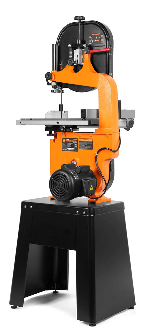 Industrial 14-Inch Band Saw With 1 HP Dual Voltage 120V And 240V And Two Speed, 11-Amp Motor, Quick-Release Blade Tension