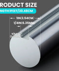 One Inch Round Keyed Shaft With Quarter Inch By Nine Sixty Fourths Keyway One Foot Length 1045 Carbon Steel Heavy Duty Shafting For Power Transmission Anti Slip Fit For Rotating Machinery, keyed shaft close-up