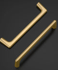 Champagne Bronze Cabinet Pulls 10 Pack 5 Inch Center To Center 128mm Kitchen Cabinet Handles Hardware shown in front and side view