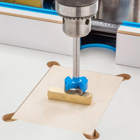 Premium Brass Setup Bars And Precision Height Gauge Master Kit For Woodworkers Includes Eleven Laser Marked Guide Blocks in use with router.
