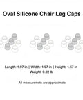 Oval Silicone Chair Leg Caps For Non Round Legs Furniture Floor Protectors For Hardwood And Tile Quiet Glide Pads illustration