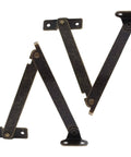 Two Pack Brass Lid Support Hinges With Mounting Screws For Furniture Wooden Boxes Jewelry Cases Chests Cabinets Cupboards Folding Lift Up Stay Hinges For Easy Access And Secure Lids 7.87 Inches Long 1.57 Inches Wide