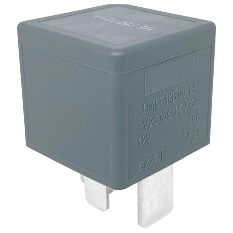 2-Pack 70A 12V DC Relay for Heavy Duty Cooling Fans and Electrical Systems, 4-Pin SPST Replacement, close-up view