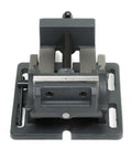 Built Like A Tank 4 Inch Angled Vise For Benchtop Drill Press And Industrial Machining Tools Precision steel clamp with adjustable tilt.