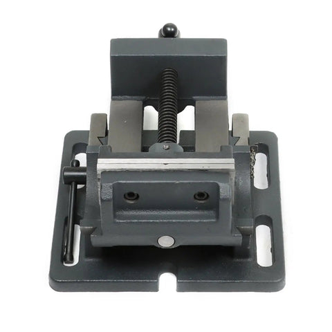 Built Like A Tank 4 Inch Angled Vise For Benchtop Drill Press And Industrial Machining Tools Precision steel clamp with adjustable tilt.