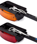 Pre Wired RV Fender Clearance Trailer Light Set Left And Right showcasing orange and red side marker lights, pre-wired for installation.