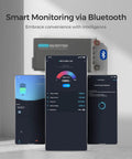 Display of 2000W Pure Sine Wave Inverter With Auto Transfer Switch And Bluetooth Module smartphone interface.