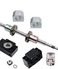 32mm Bidirectional Left And Right Hand Ball Screw Kit SFU3210 RM3210 2250mm Long With 2 Nuts 2 Nut Housings Coupler BK BF25 Bearing Supports For CNC